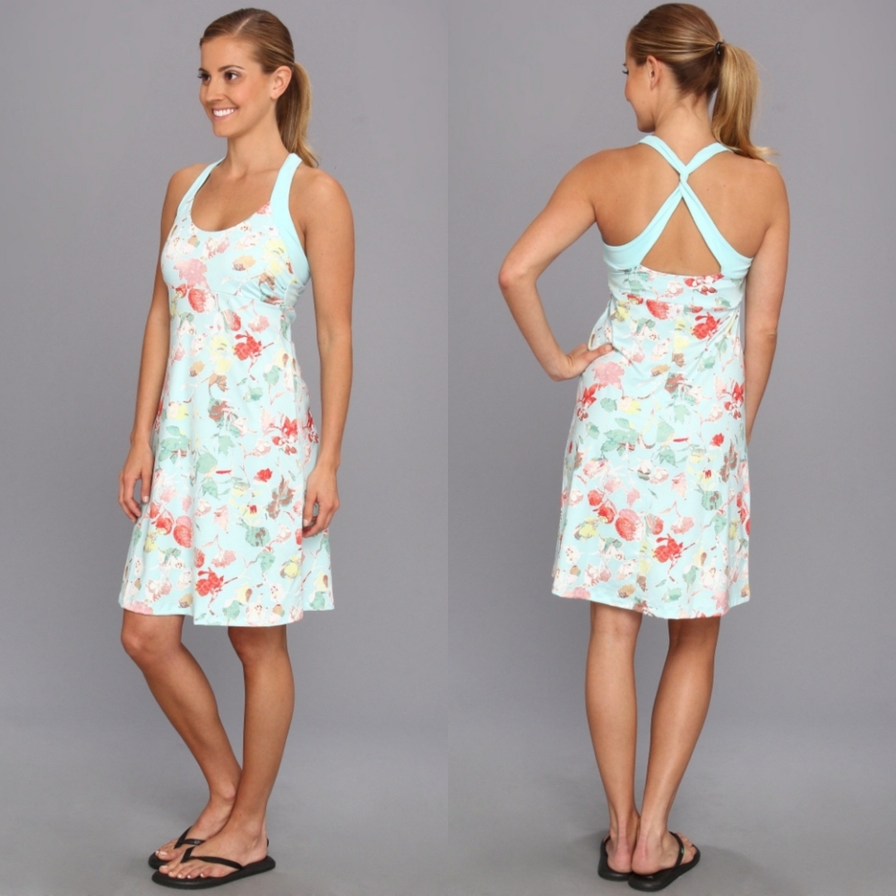 Patagonia Light Blue Floral Racerback Mini Dress